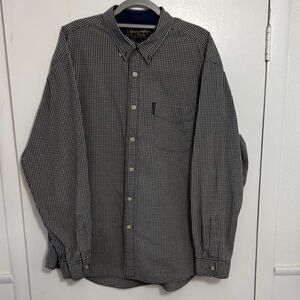 Vintage Abercrombie & Fitch Black and White Checkered Shirt